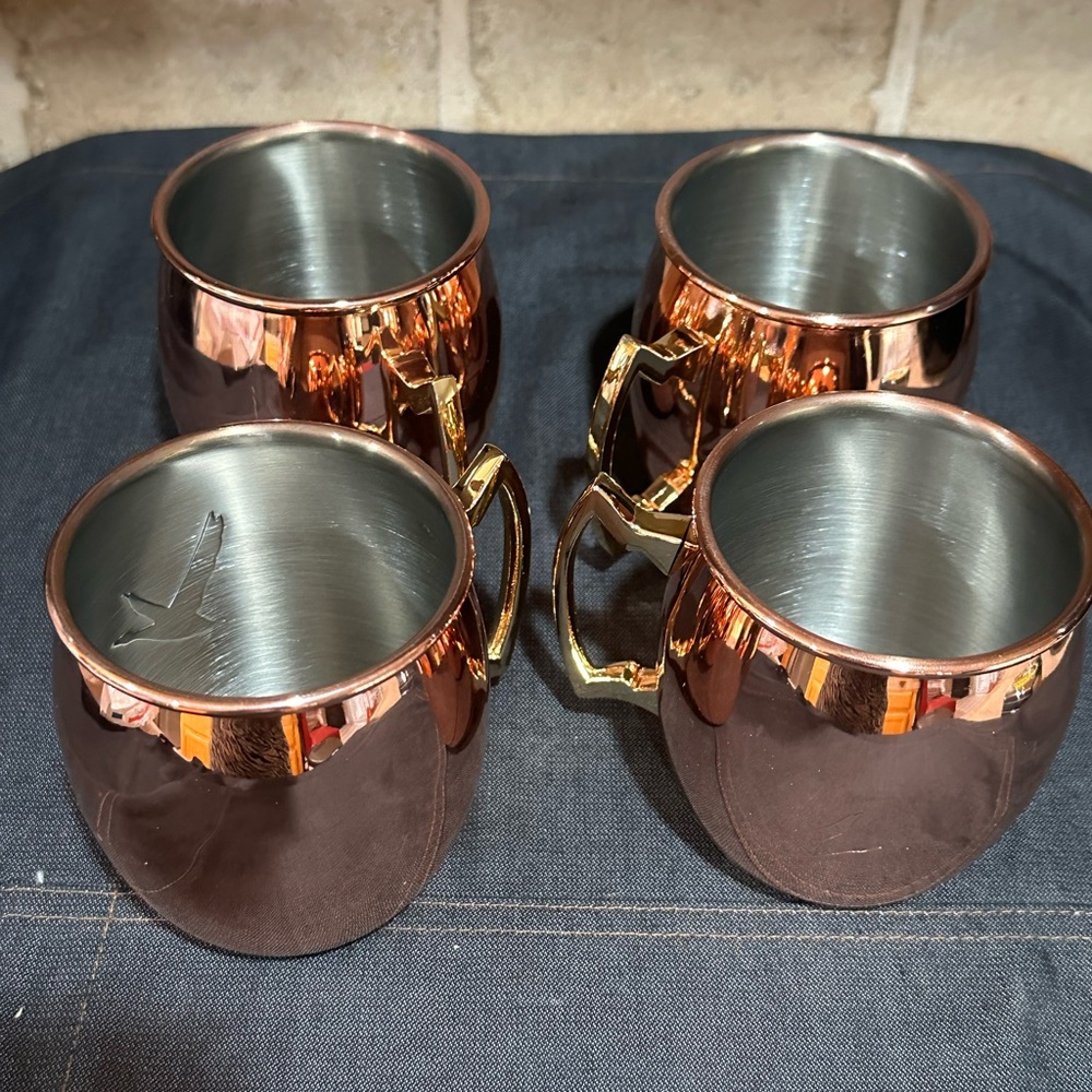4 piece Greygoose mule mugs cups NWT